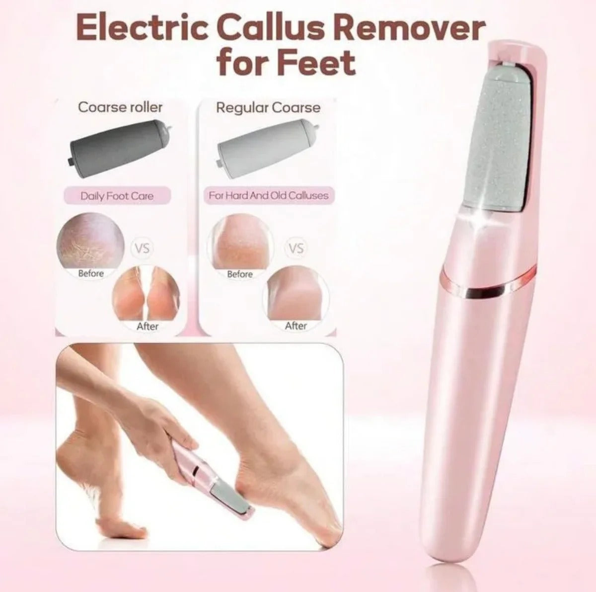 Rechargeable Callus Remover – Portable Foot Care Device for Smooth and Soft Skin