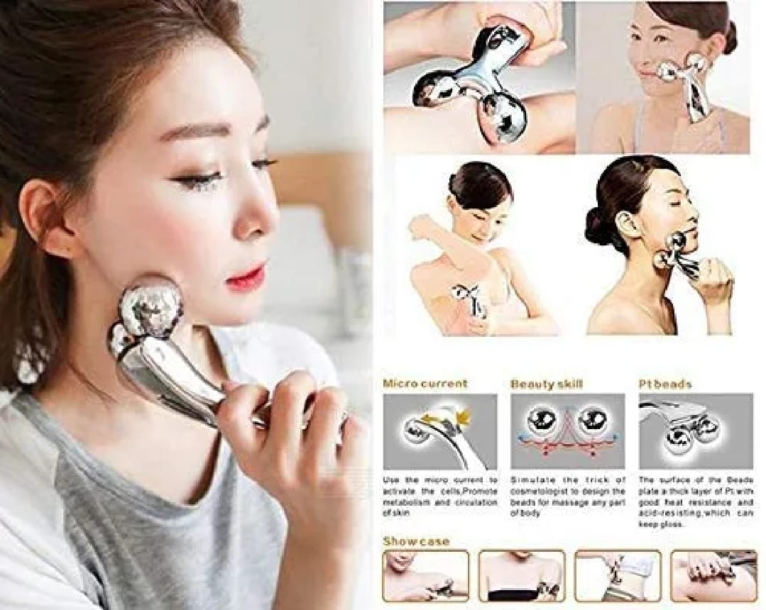 “3D Y-Shape Facial Massager Roller – Face Lift, Skin Tightening & Puffiness Reduction Tool”