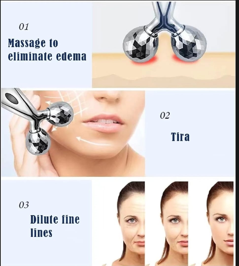 “3D Y-Shape Facial Massager Roller – Face Lift, Skin Tightening & Puffiness Reduction Tool”