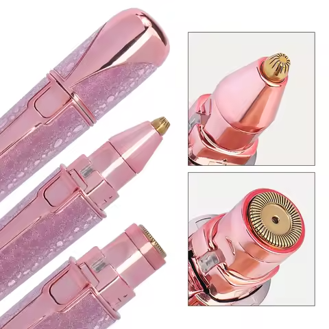 2-in-1 Electric Eyebrow Trimmer and Facial Hair Shaver for Women – Rechargeable Precision Hair Remover