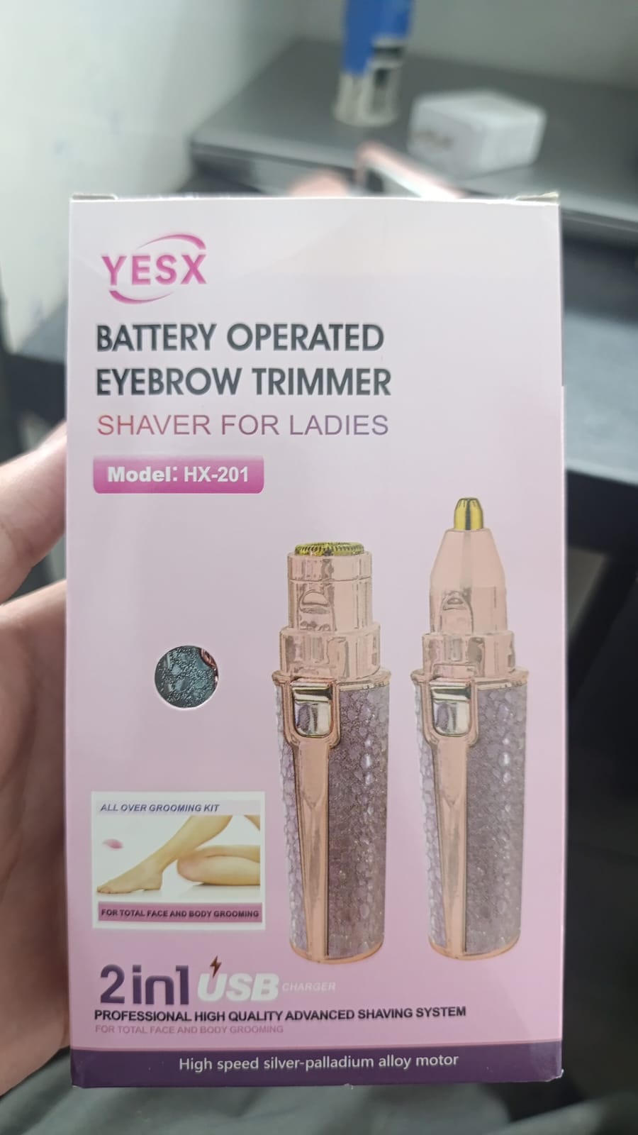 2-in-1 Electric Eyebrow Trimmer and Facial Hair Shaver for Women – Rechargeable Precision Hair Remover